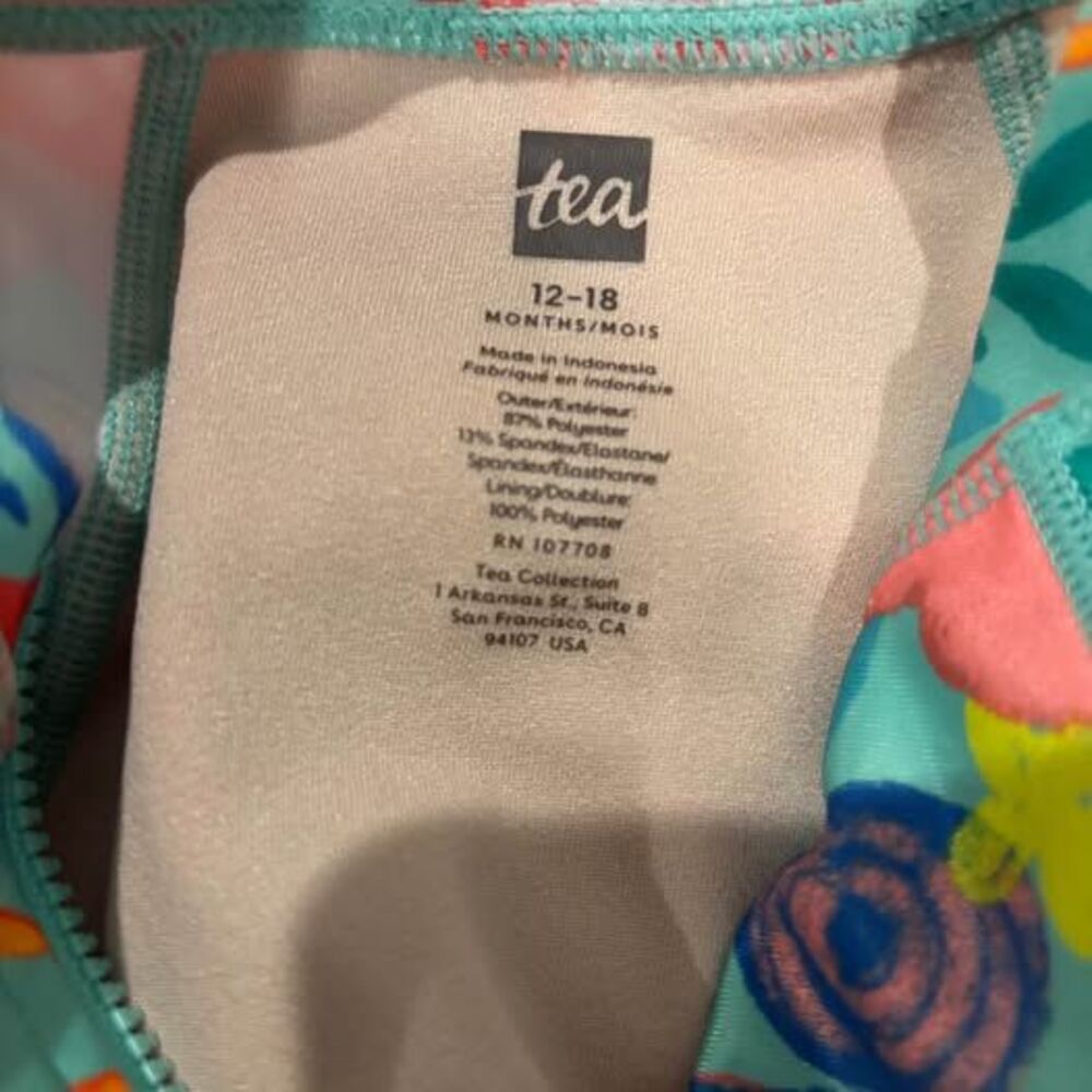 Tea floral 12-18 mo bathing suit rash guard - Picture 4 of 4